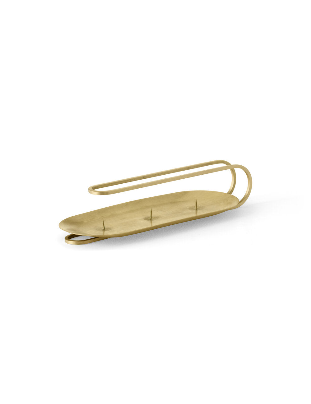 Clip lysestage 3-arm, Brass - H5 cm.